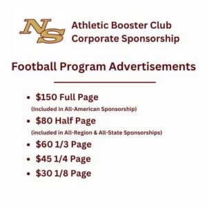 Corporate Sponsor Football Program Advertisement