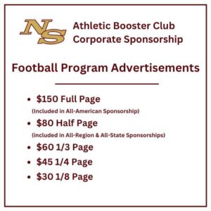 Corporate Sponsor Football Program Advertisement